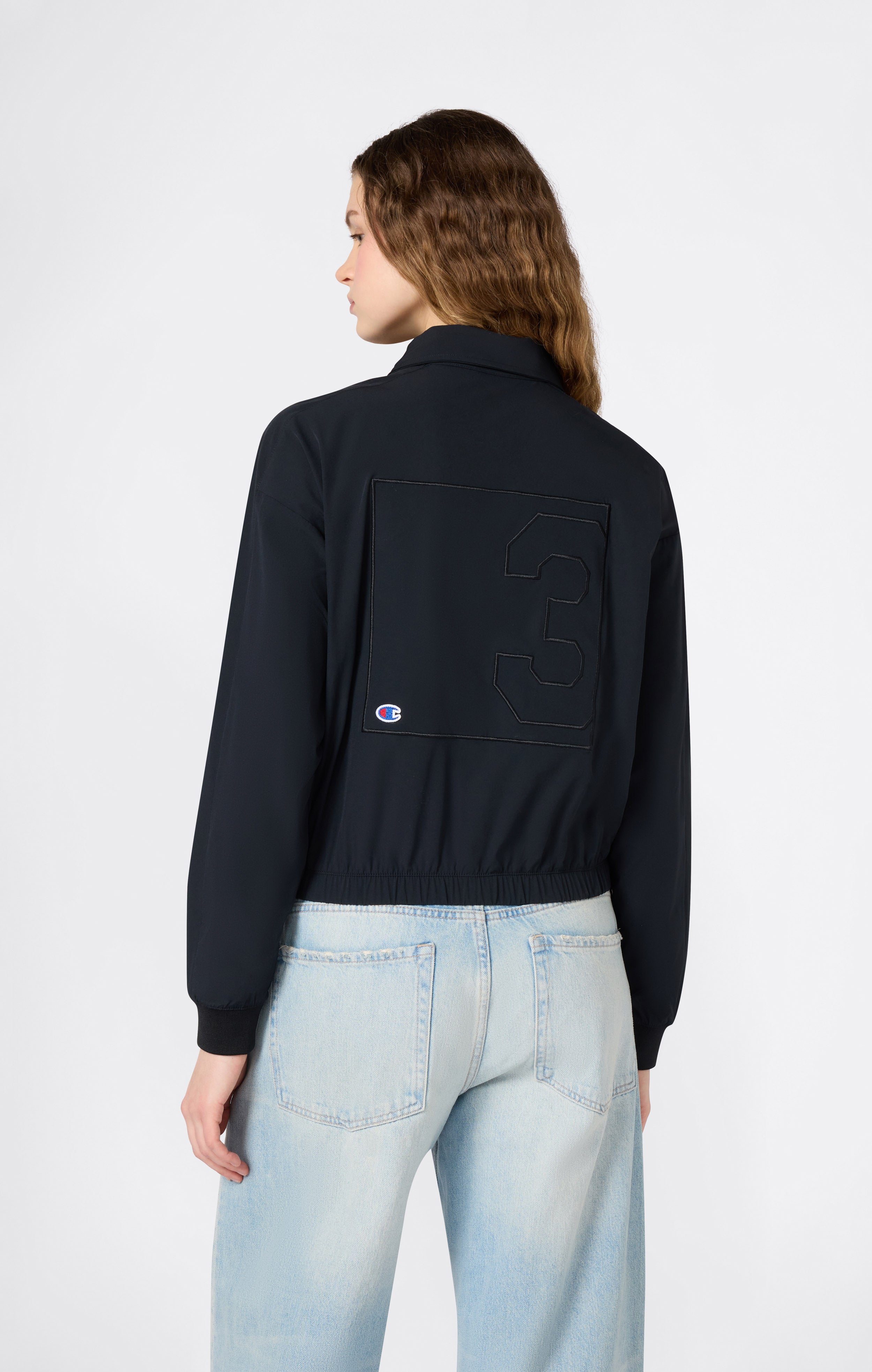Chaqueta Bomber con Cremallera Completa para Mujer