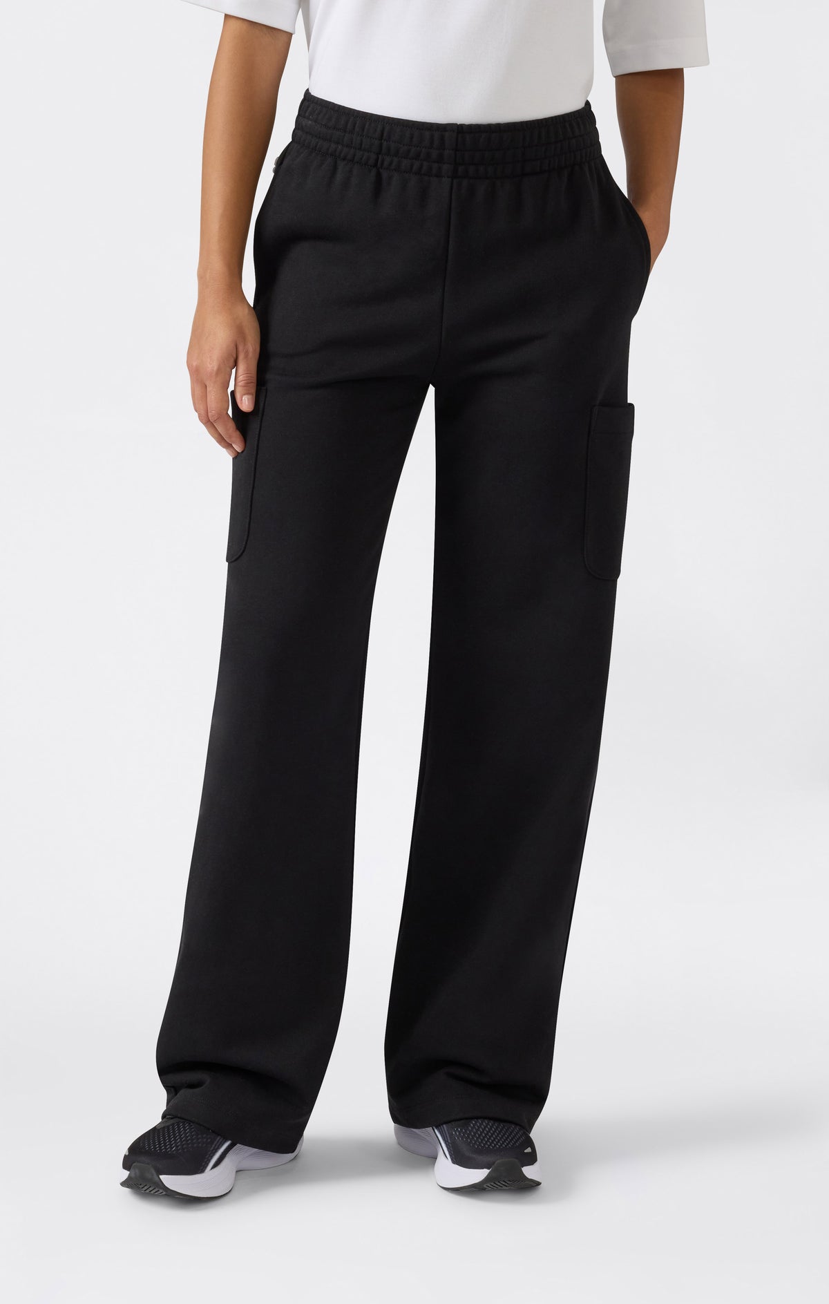 Women’s Lightweight Wide Leg Fleece Jogger Pants Icons
