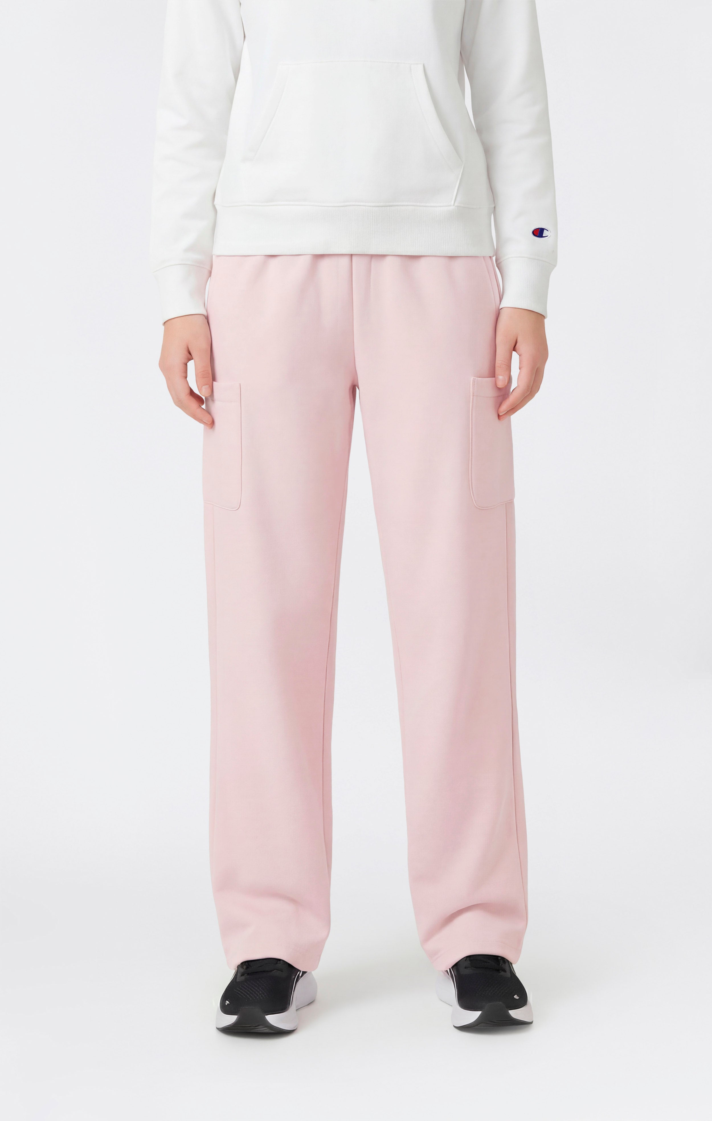 Damen Leichte Jogger-Hose aus Fleece mit weitem Bein Icons