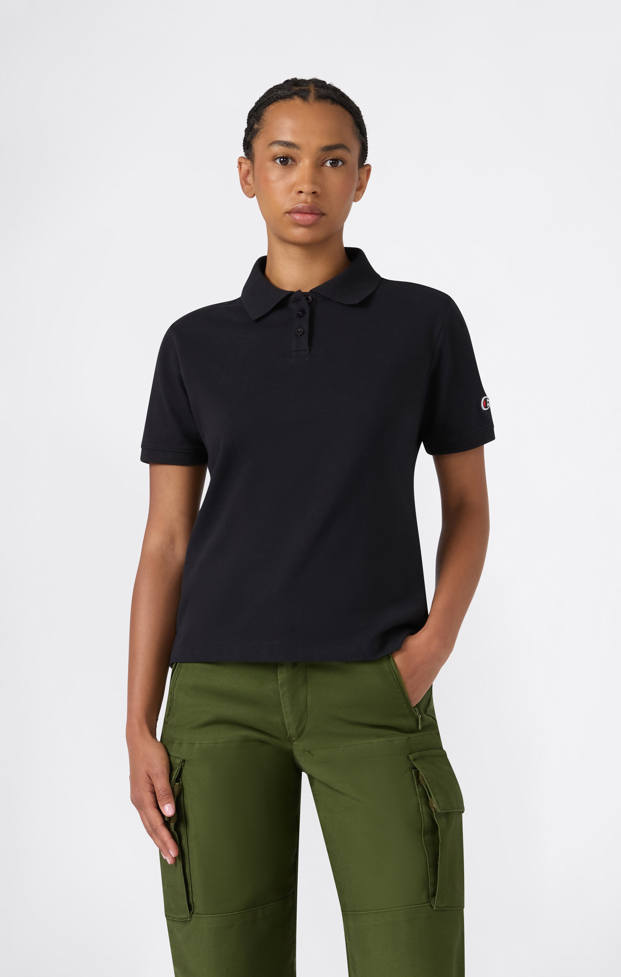 Polo in Piqué di Cotone da Donna Slim Fit Icons