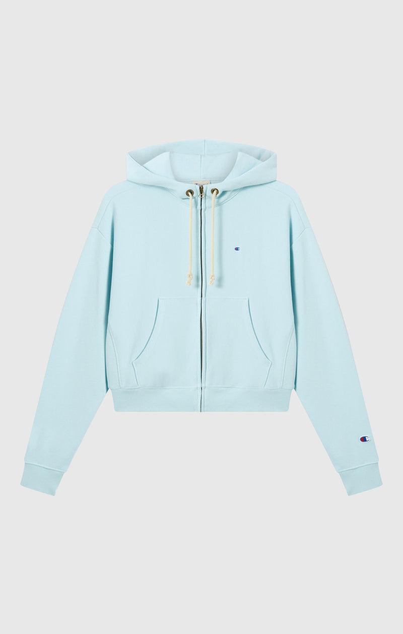 Sweat à Capuche Léger avec Zip Intégral Reverse Weave pour Femme