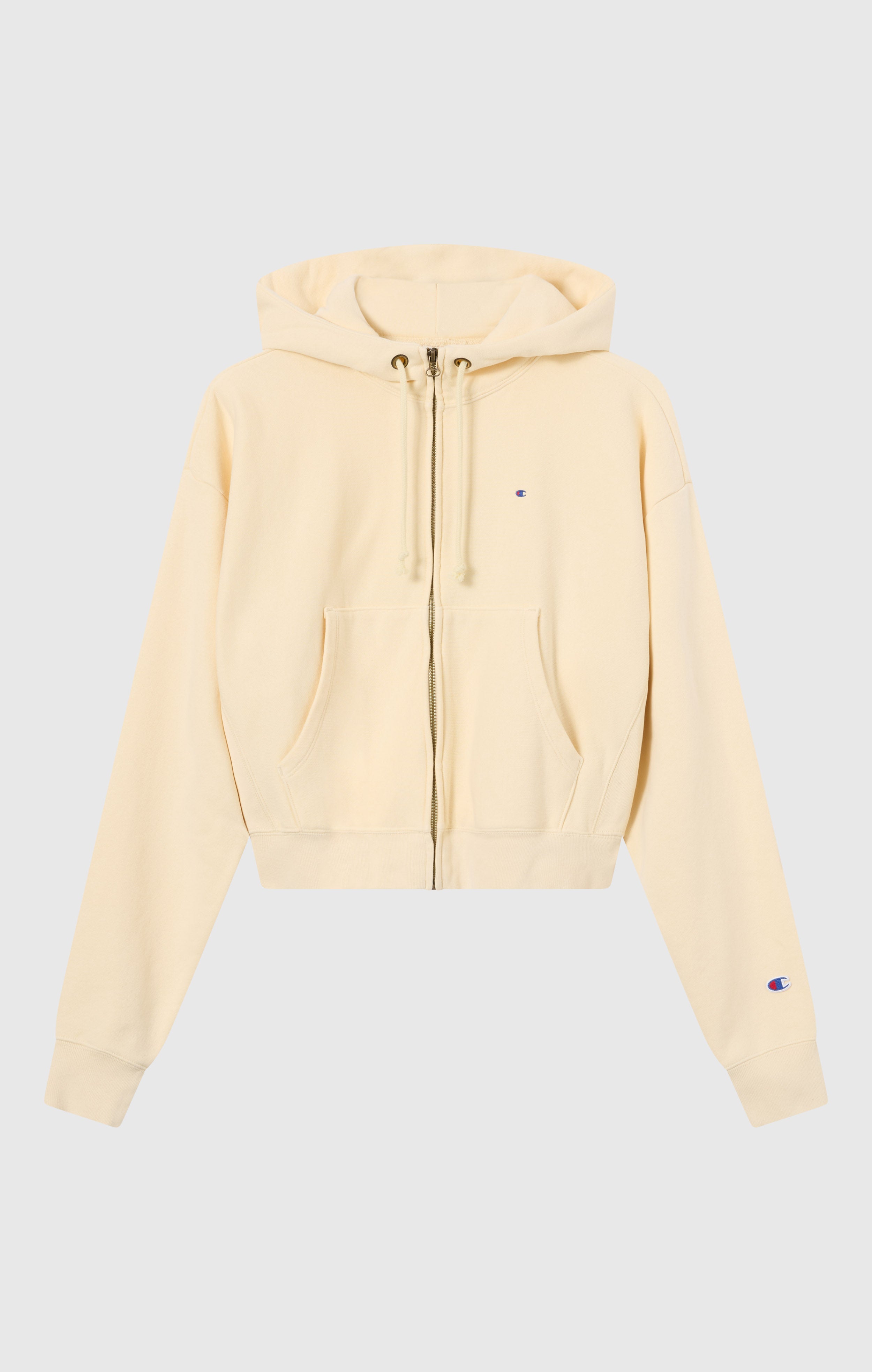 Women's Lightweight Reverse Weave Full Zip Hoodie Cream rwss core