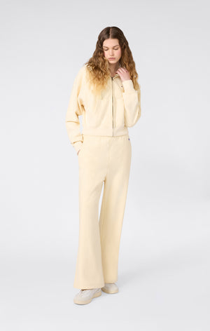 Felpa con Cappuccio Leggera con Zip Intera Reverse Weave da Donna