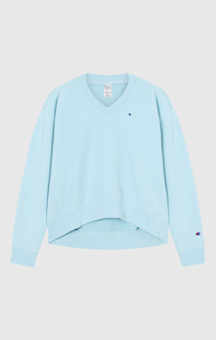 Women’s Lightweight Reverse Weave V-Neck Sweatshirt