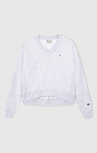 Women’s Lightweight Reverse Weave V-Neck Sweatshirt