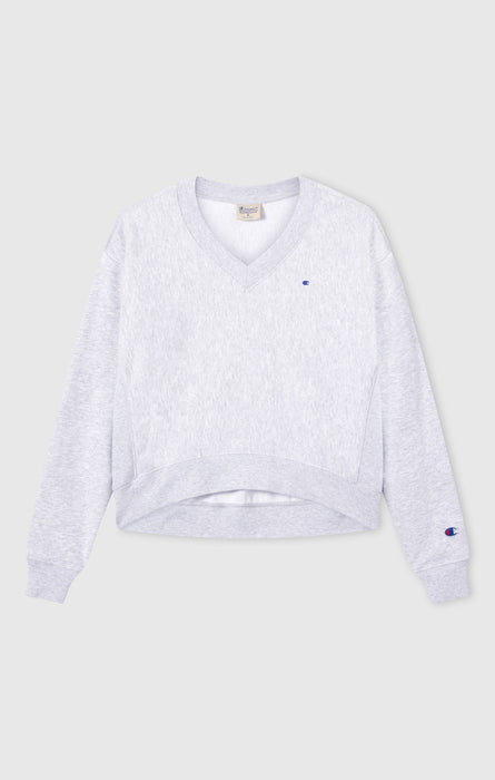 Women’s Lightweight Reverse Weave V-Neck Sweatshirt