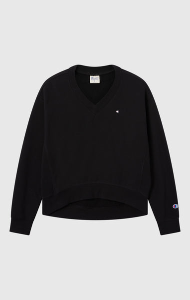 Sweat Léger à Col V Reverse Weave pour Femme