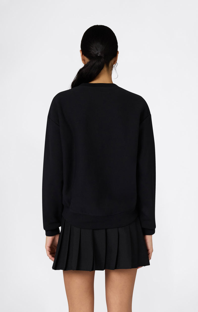 Felpa Leggera con Scollo a V Reverse Weave da Donna