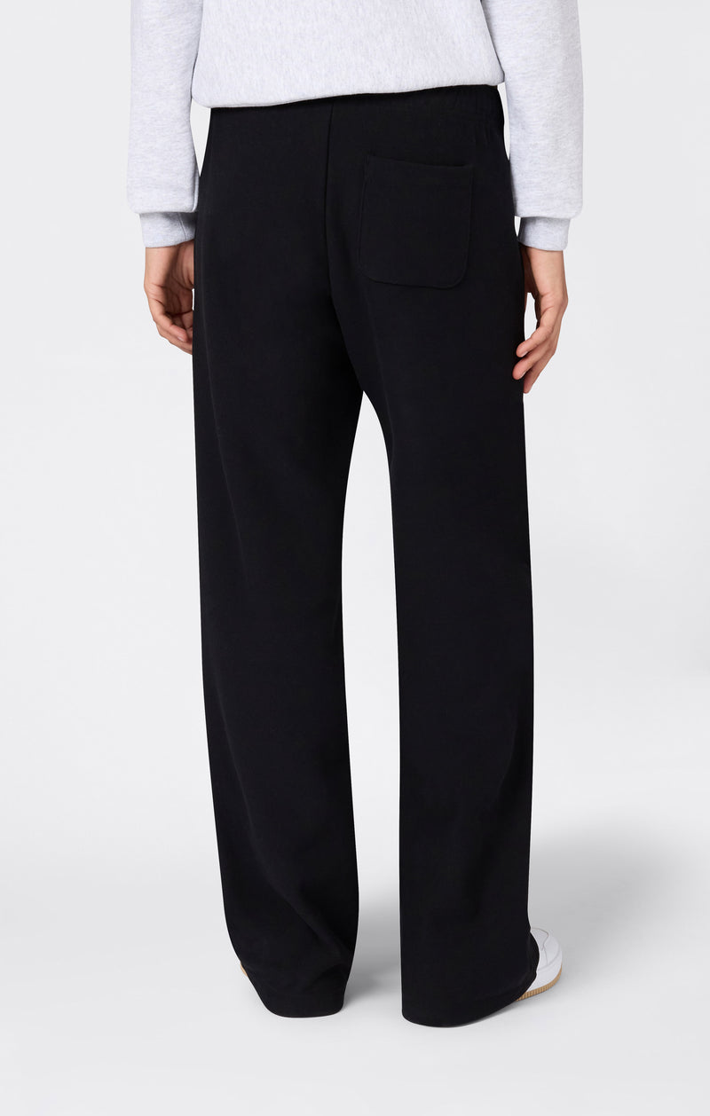 Damen Leichte Reverse Weave Wide Leg Hose