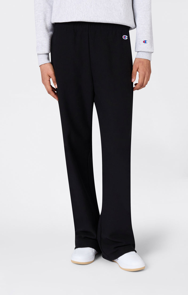 Damen Leichte Reverse Weave Wide Leg Hose