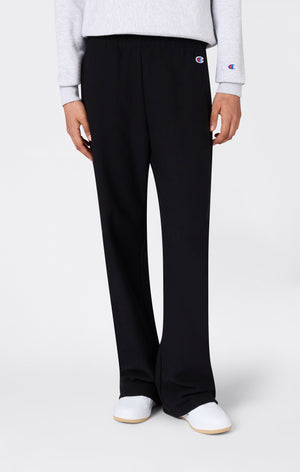 Damen Leichte Reverse Weave Wide Leg Hose