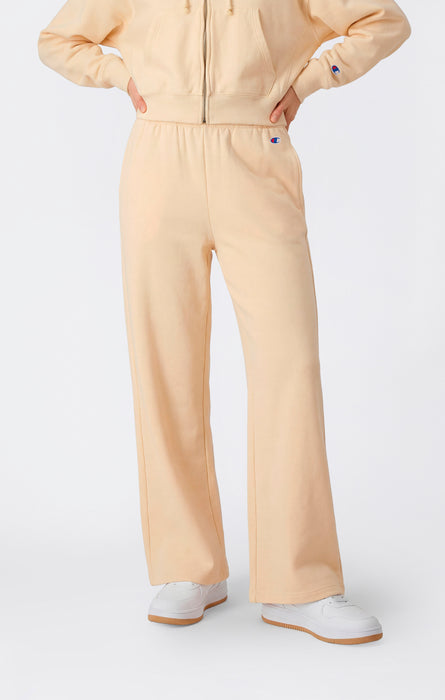 Damen Leichte Reverse Weave Wide Leg Hose