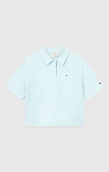 Damen Cropped Polo aus Baumwolljersey