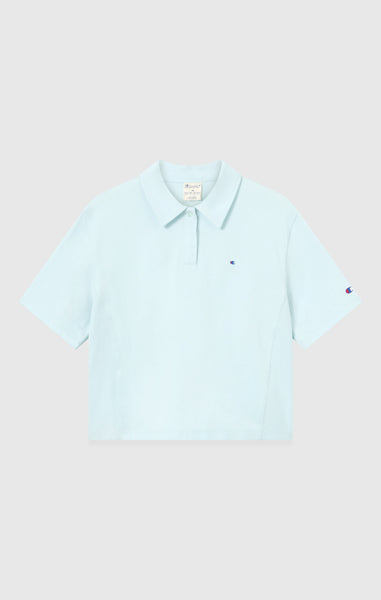 Women’s Cropped Cotton Jersey Polo Shirt
