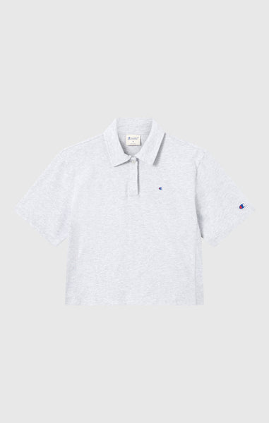 Women’s Cropped Cotton Jersey Polo Shirt