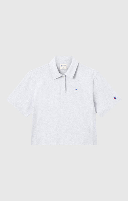Damen Cropped Polo aus Baumwolljersey