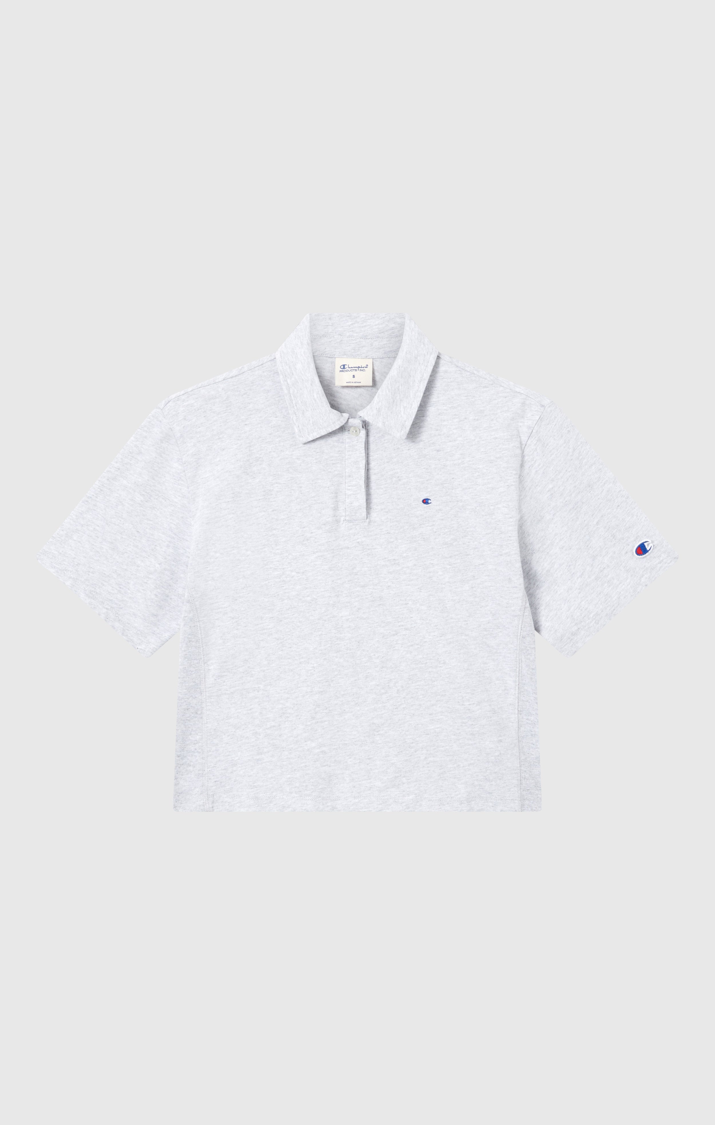 Women’s Cropped Cotton Jersey Polo Shirt