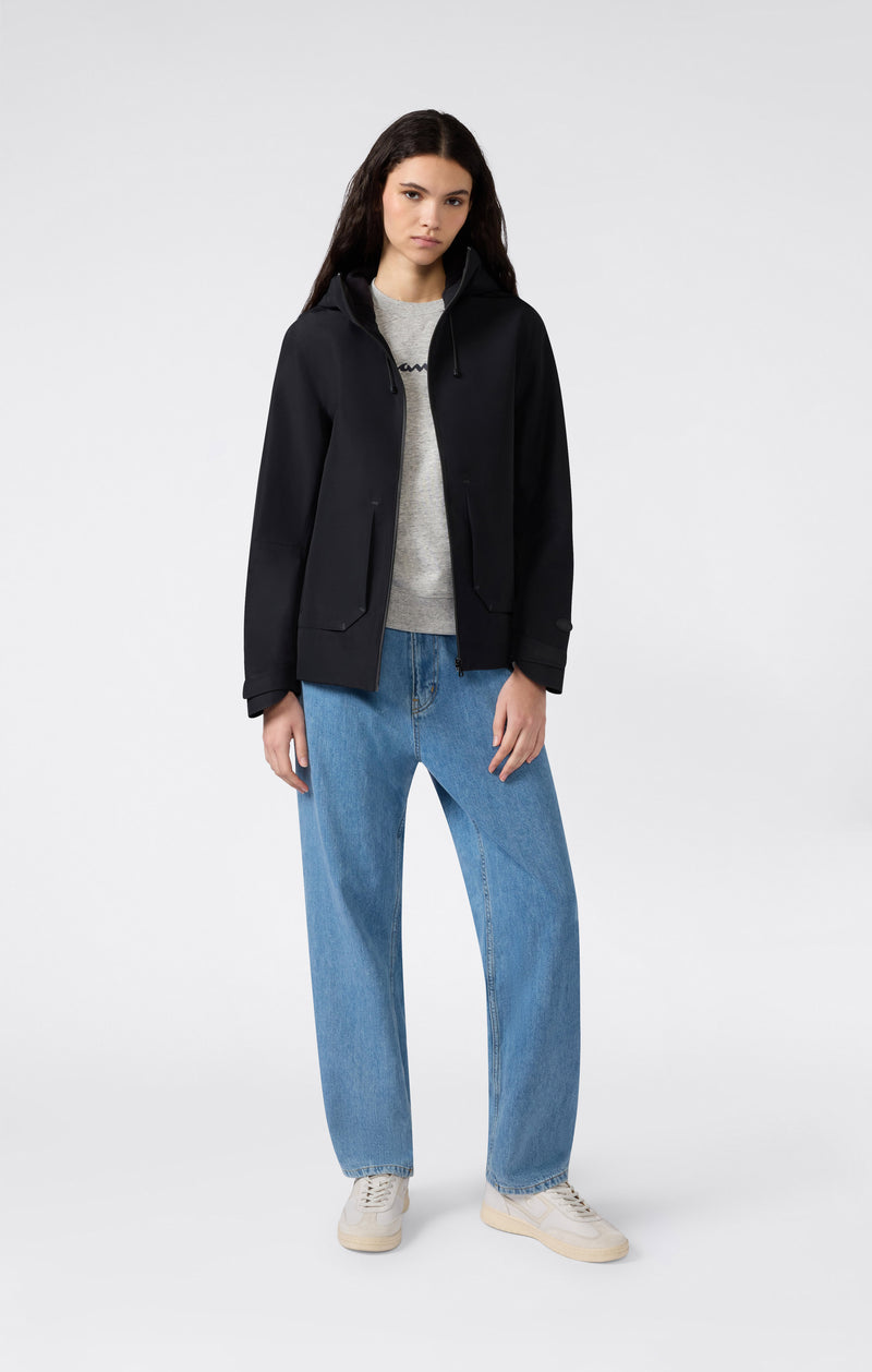 Veste shell légère à capuche pour femme