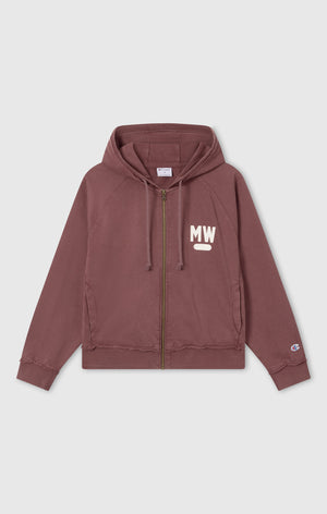 Damen East West Kapuzensweatshirt mit durchgehendem Reißverschluss
