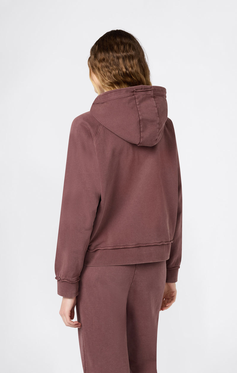 Damen East West Kapuzensweatshirt mit durchgehendem Reißverschluss