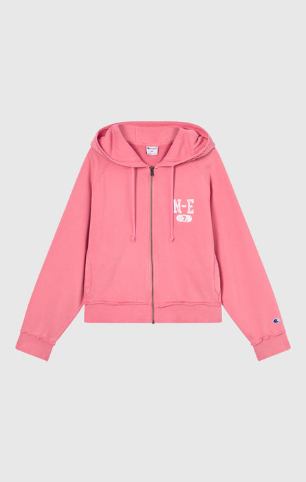 Felpa East West con Cappuccio e Zip Intera da Donna