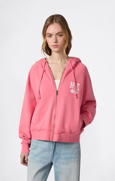 Felpa East West con Cappuccio e Zip Intera da Donna