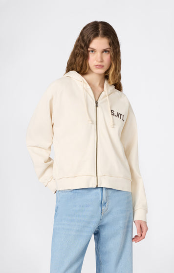 Sweat à capuche East West avec zip intégral pour femme