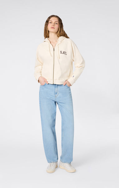 Damen East West Kapuzensweatshirt mit durchgehendem Reißverschluss