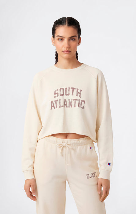 Felpa East West Girocollo Crop da Donna