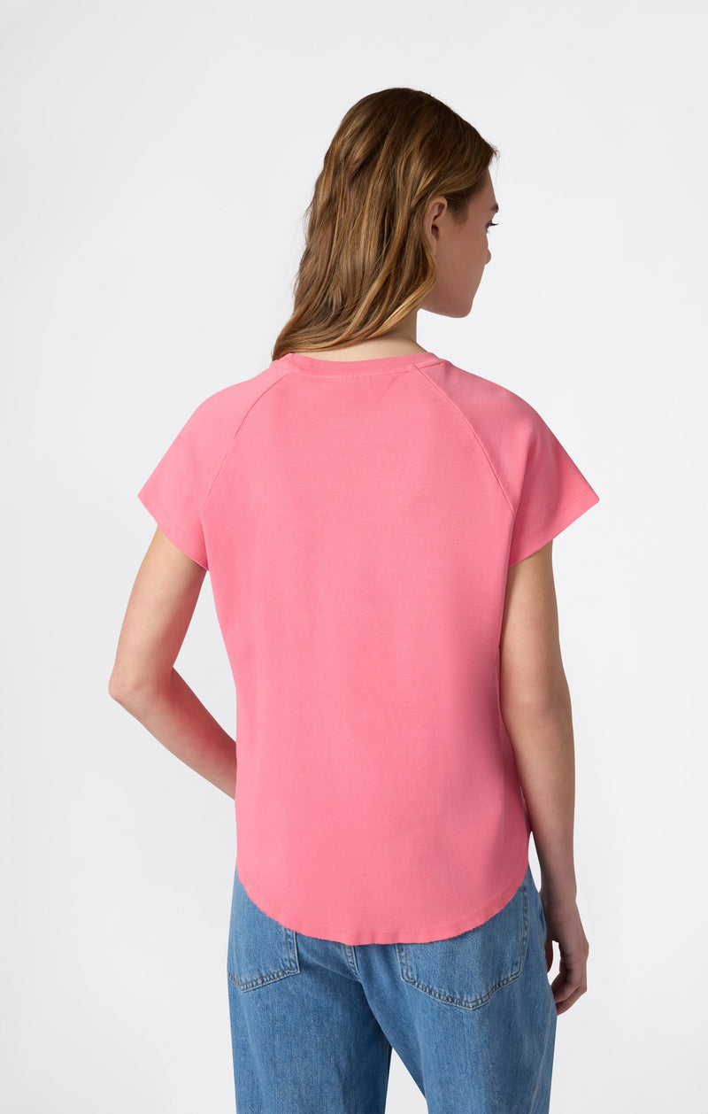 T-shirt East West à col rond pour femme