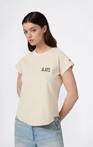 Damen East West T-Shirt mit Rundhalsausschnitt