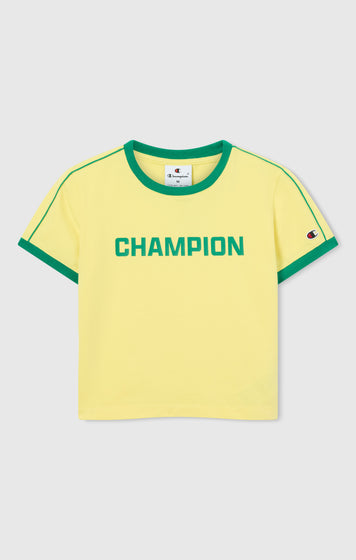 Women’s Crewneck T-Shirt with Contrast Logo