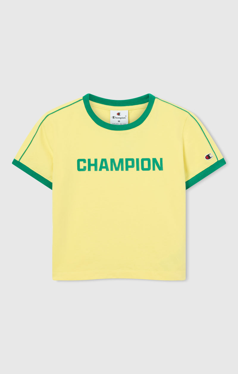 Women’s Crewneck T-Shirt with Contrast Logo