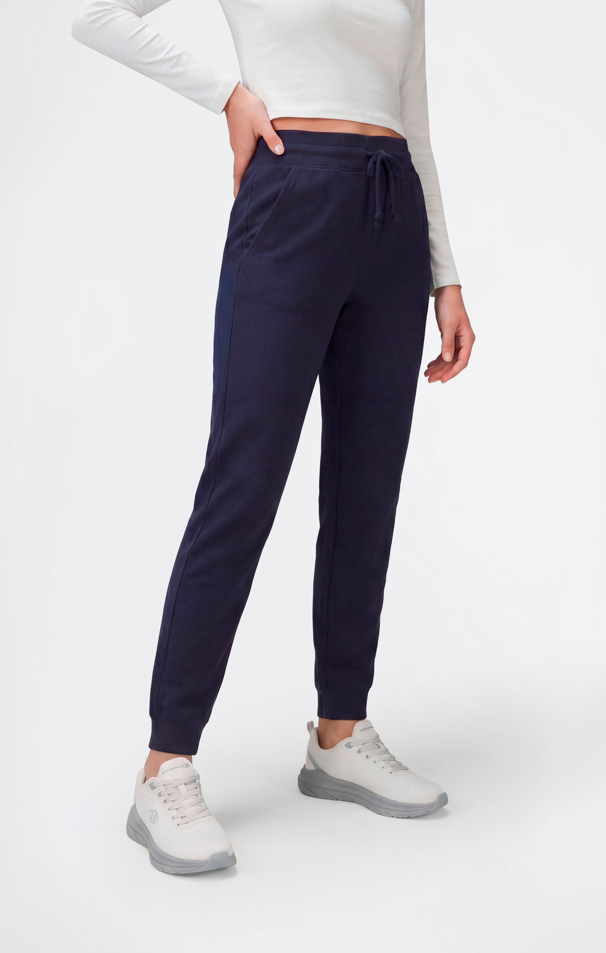 Pantaloni Joggers Leggeri con Polsino Elasticizzato da Donna Icons