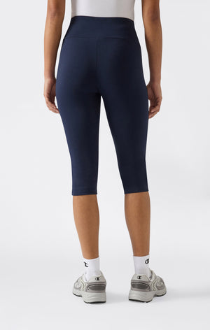 Leggings 3/4 in Cotone Elasticizzato da Donna Icons