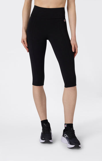 Leggings 3/4 in Cotone Elasticizzato da Donna Icons