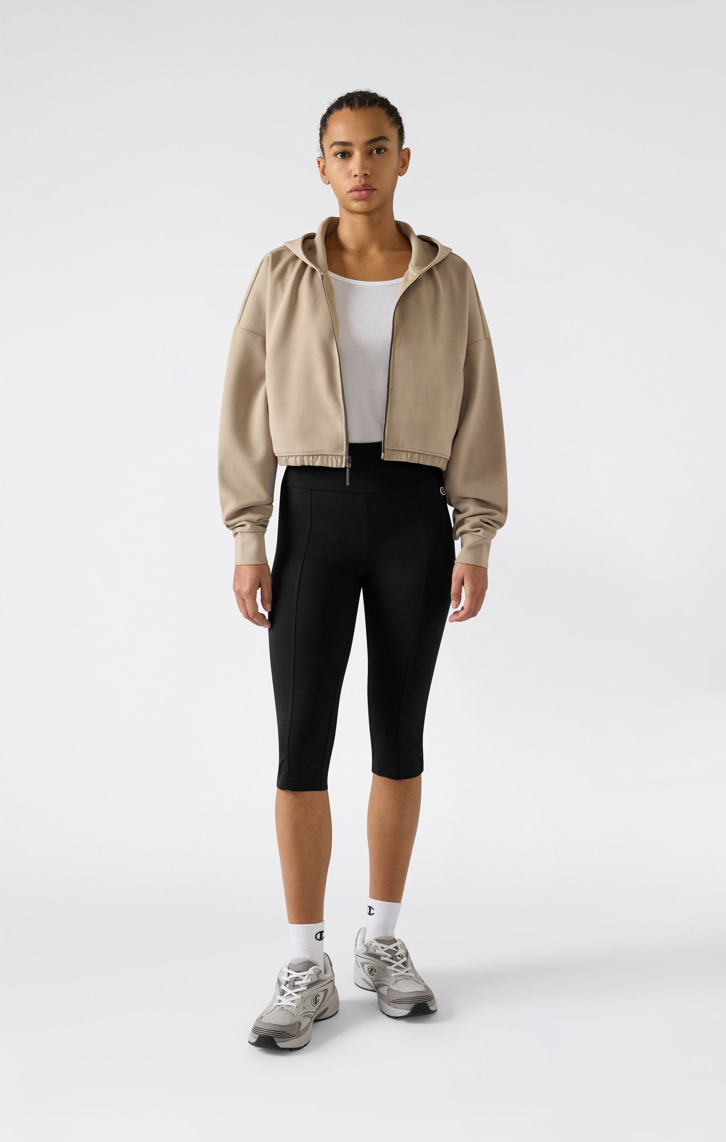 Leggings 3/4 in Cotone Elasticizzato da Donna Icons