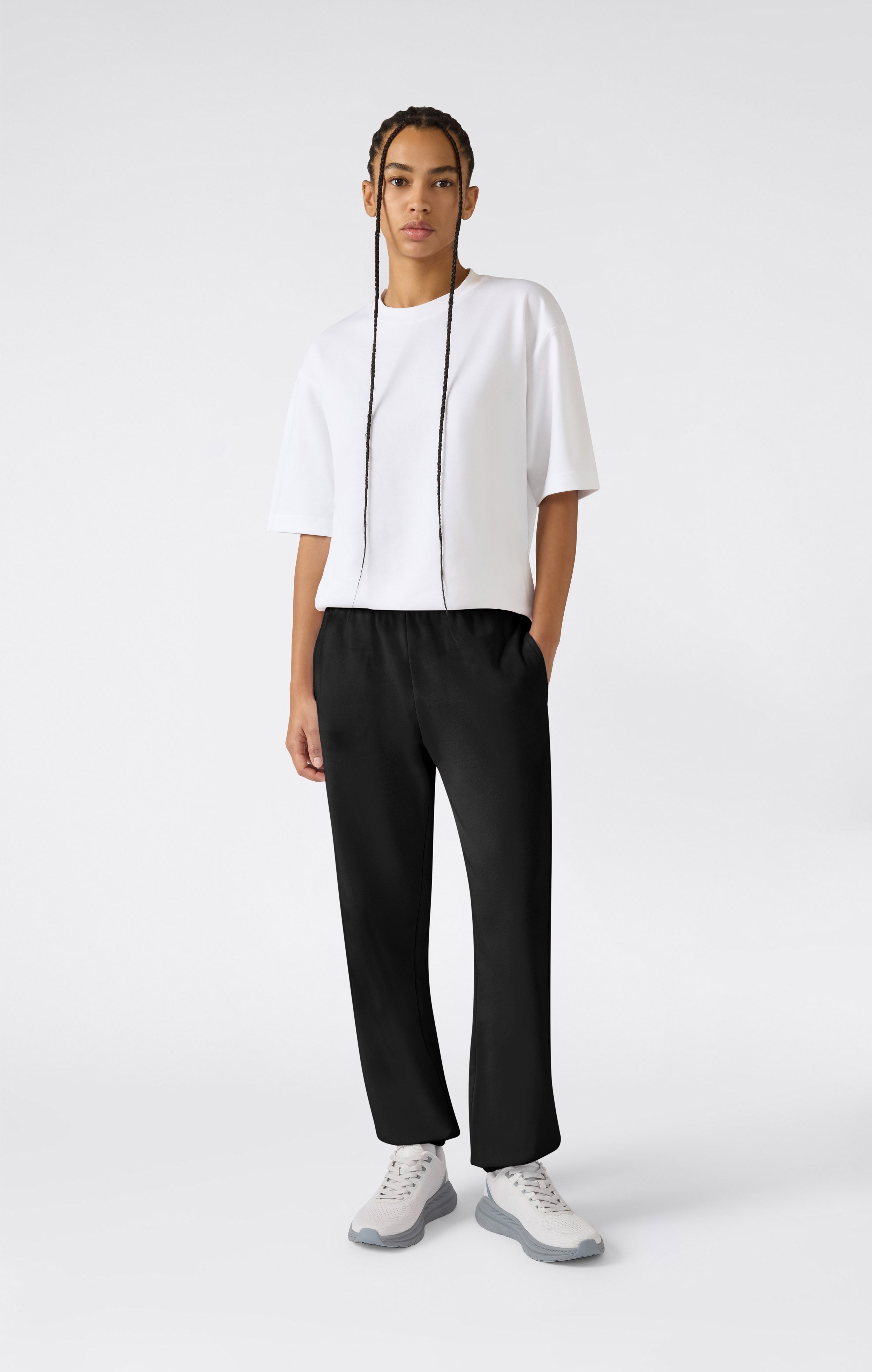 Pantaloni Joggers Leggeri con Fondo Elasticizzato Icons da Donna