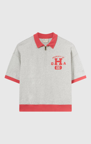 Women’s Half Zip Polo T-Shirt Time Capsule