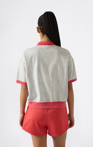 Women’s Half Zip Polo T-Shirt Time Capsule