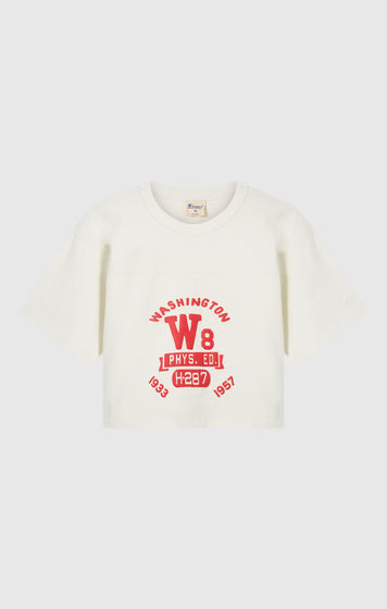 T-Shirt Crop Girocollo in Jersey da Donna Time Capsule