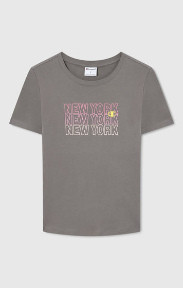Damen Grafisches Rundhals-T-Shirt