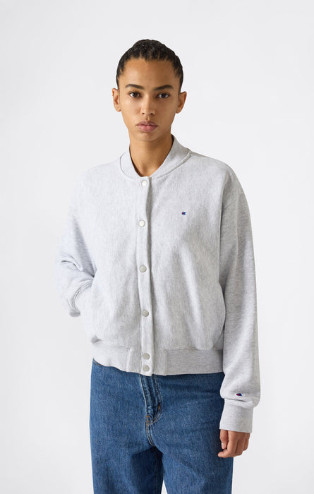 Leichte Reverse Weave Bomber Sweatjacke für Damen