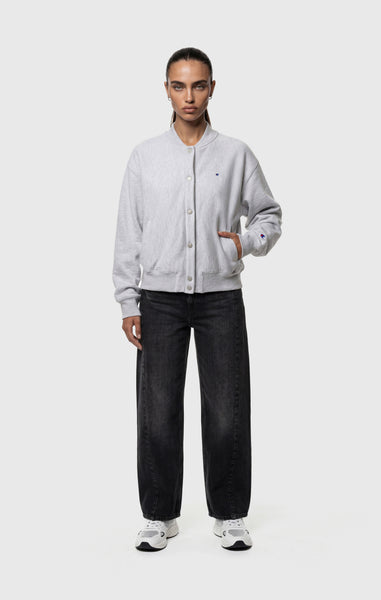 Leichte Reverse Weave Bomber Sweatjacke für Damen