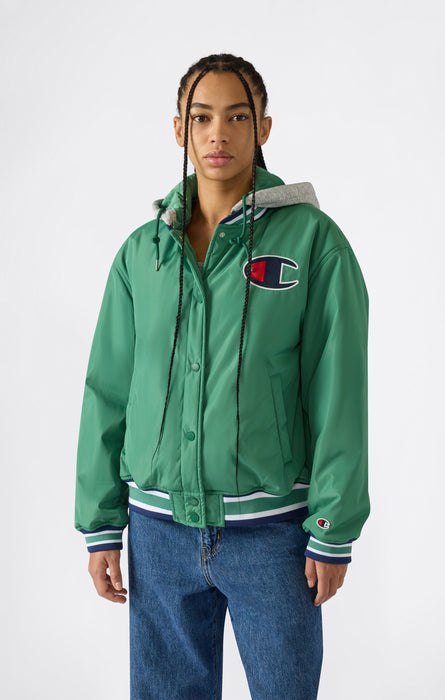 Chaqueta Bomber con Capucha para Mujer