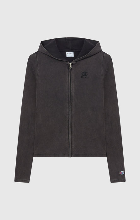 T-shirt à manches longues zippée avec capuche pour femme Icons