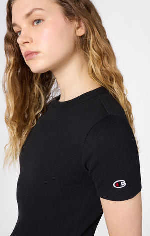 Damen Stretch-Ripp-T-Shirt