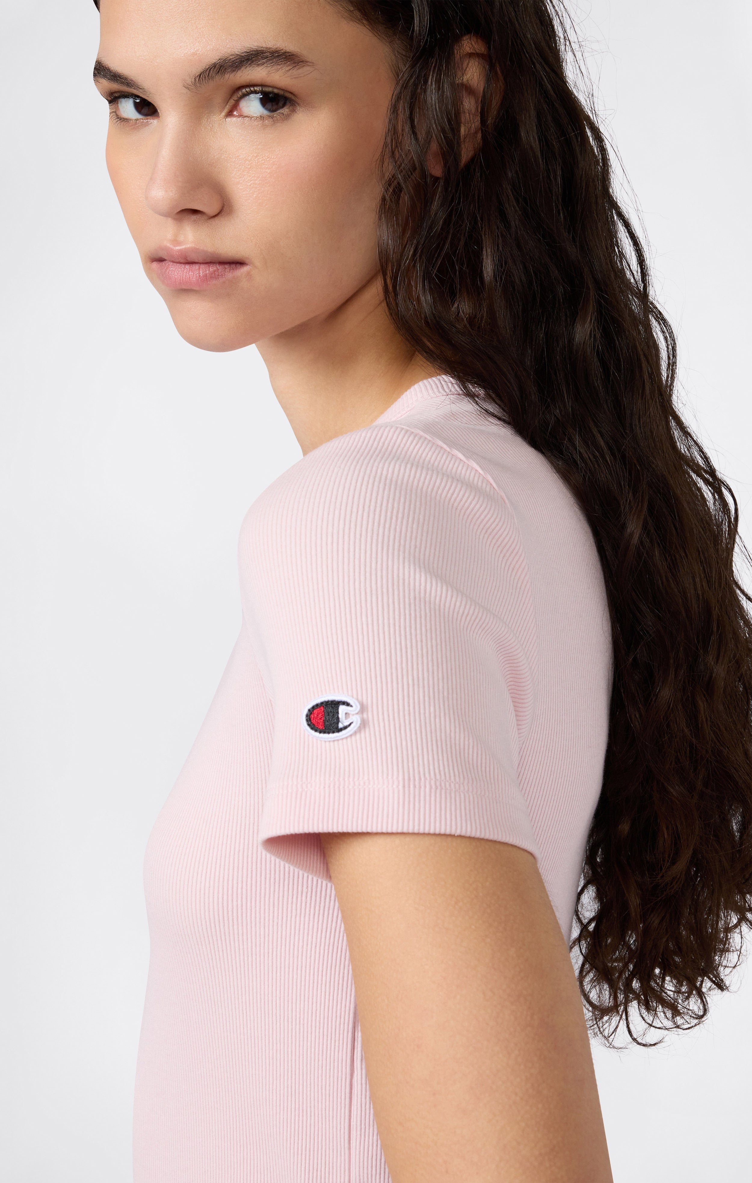 Damen Stretch-Ripp-T-Shirt