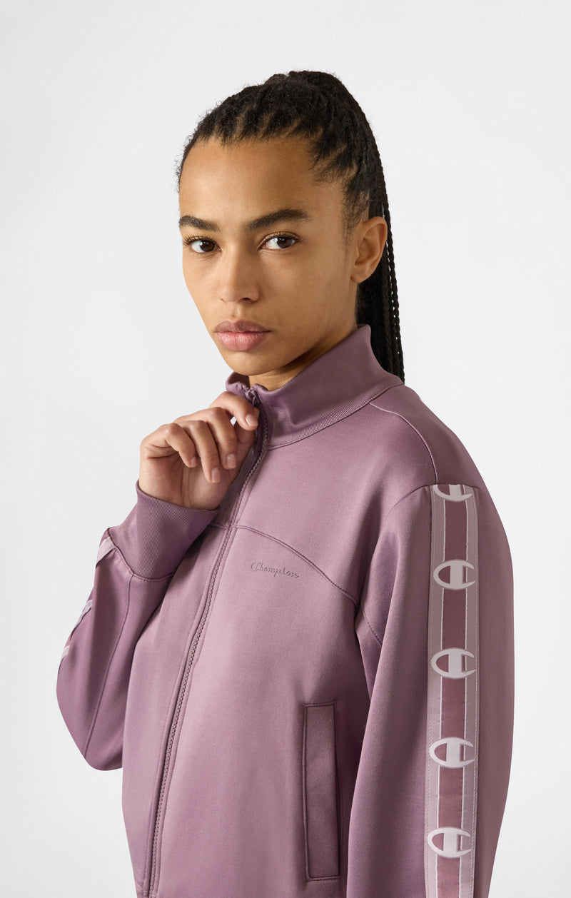 Women’s Full Zip Tape Logo Interlock Sweatshirt