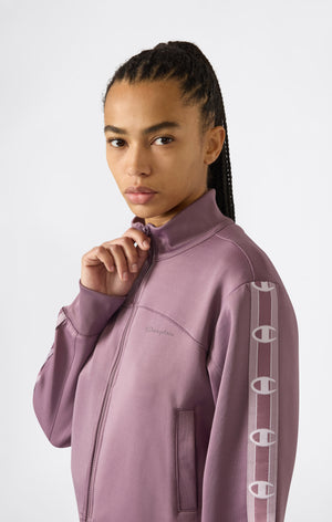 Women’s Full Zip Tape Logo Interlock Sweatshirt